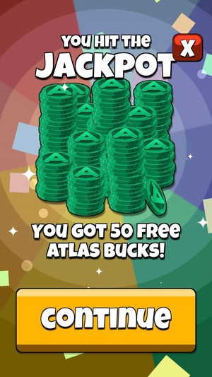 Atlas Earth Jackpot 50 Free Atlas Bucks