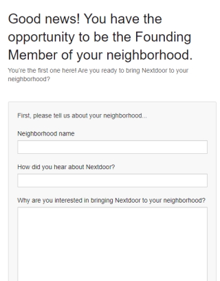 Nextdoor first in neighborhood