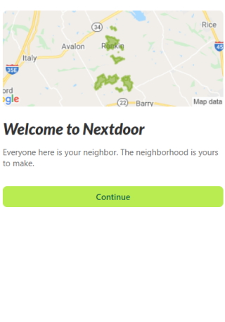 Nextdoor welcome